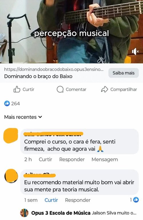 Depoimento de aluno