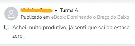 Depoimento de aluno