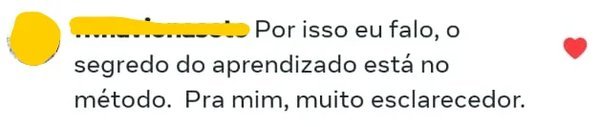 Depoimento de aluno